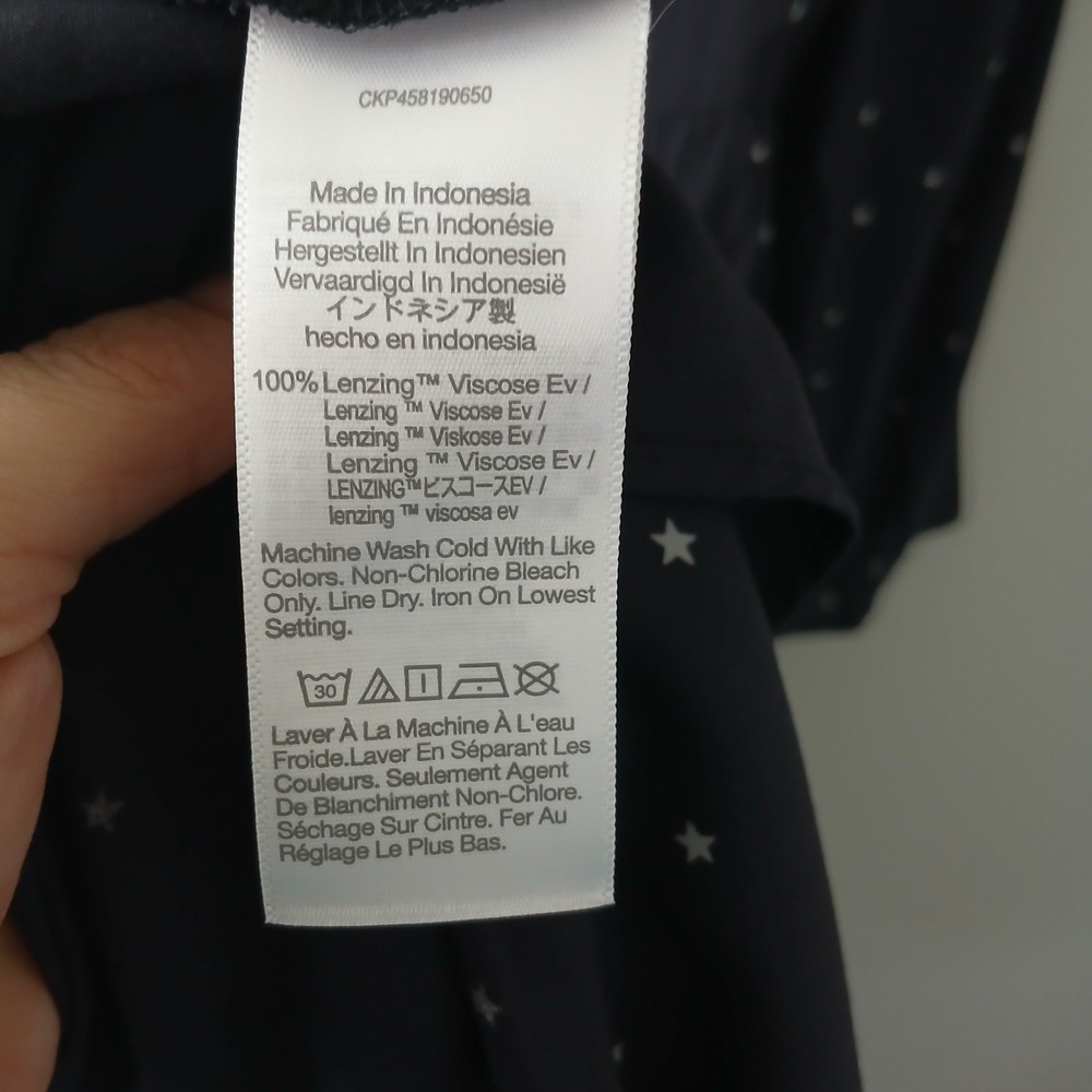 Madewell Women's Size 0 Alicia Long Sleeve Midi Dress in Night Stars Navy Pocket - Picture 16 of 16
